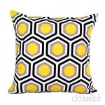 OverDose Géométrique Forme Canapé Lit Maison Deco Oreiller Coussin Couverture jaune - B01N7P81IU